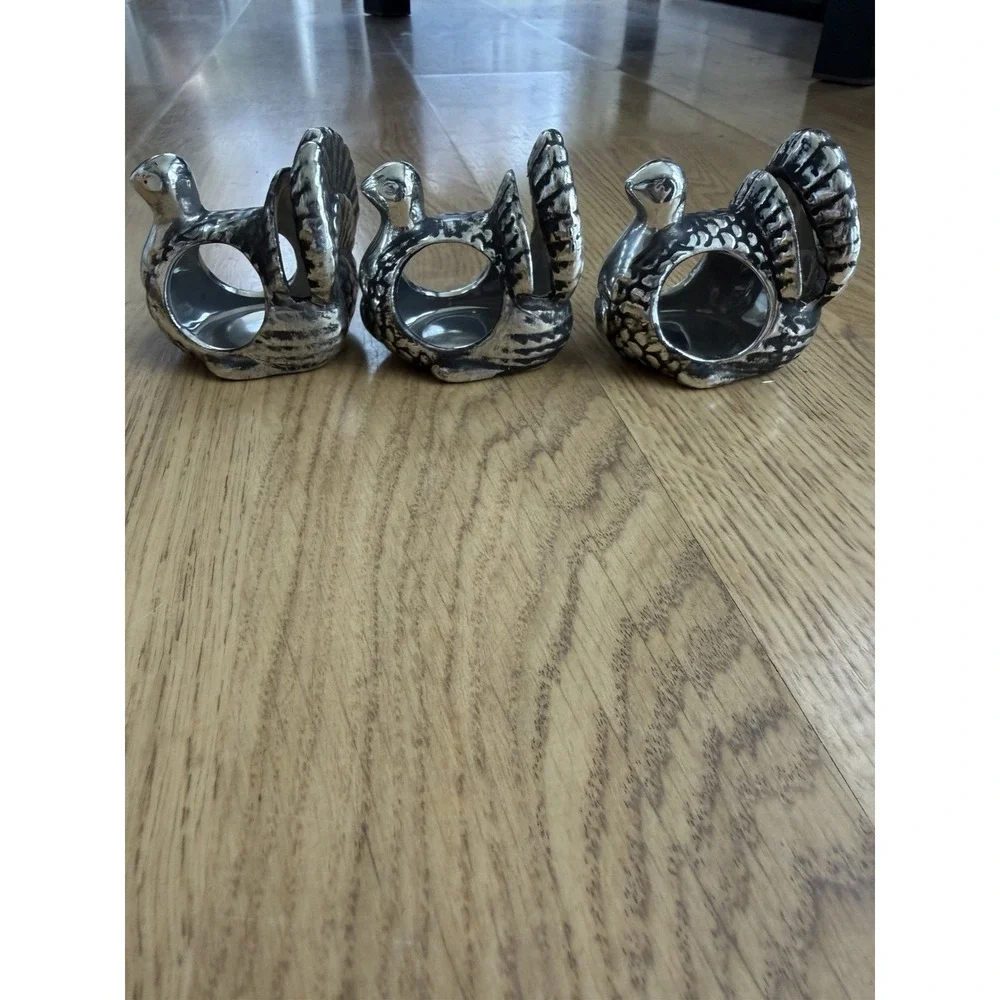 3 Turkey Place Card  Holder/ Napkin Rings